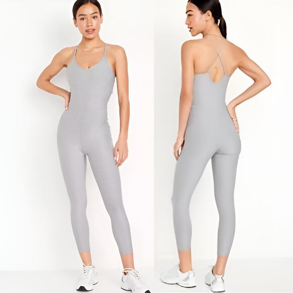 Old Navy Womens Workout Active Yoga Cloud+ 7/8 Sleeveless‎ Bodysuit Size L Tall - Picture 1 of 9